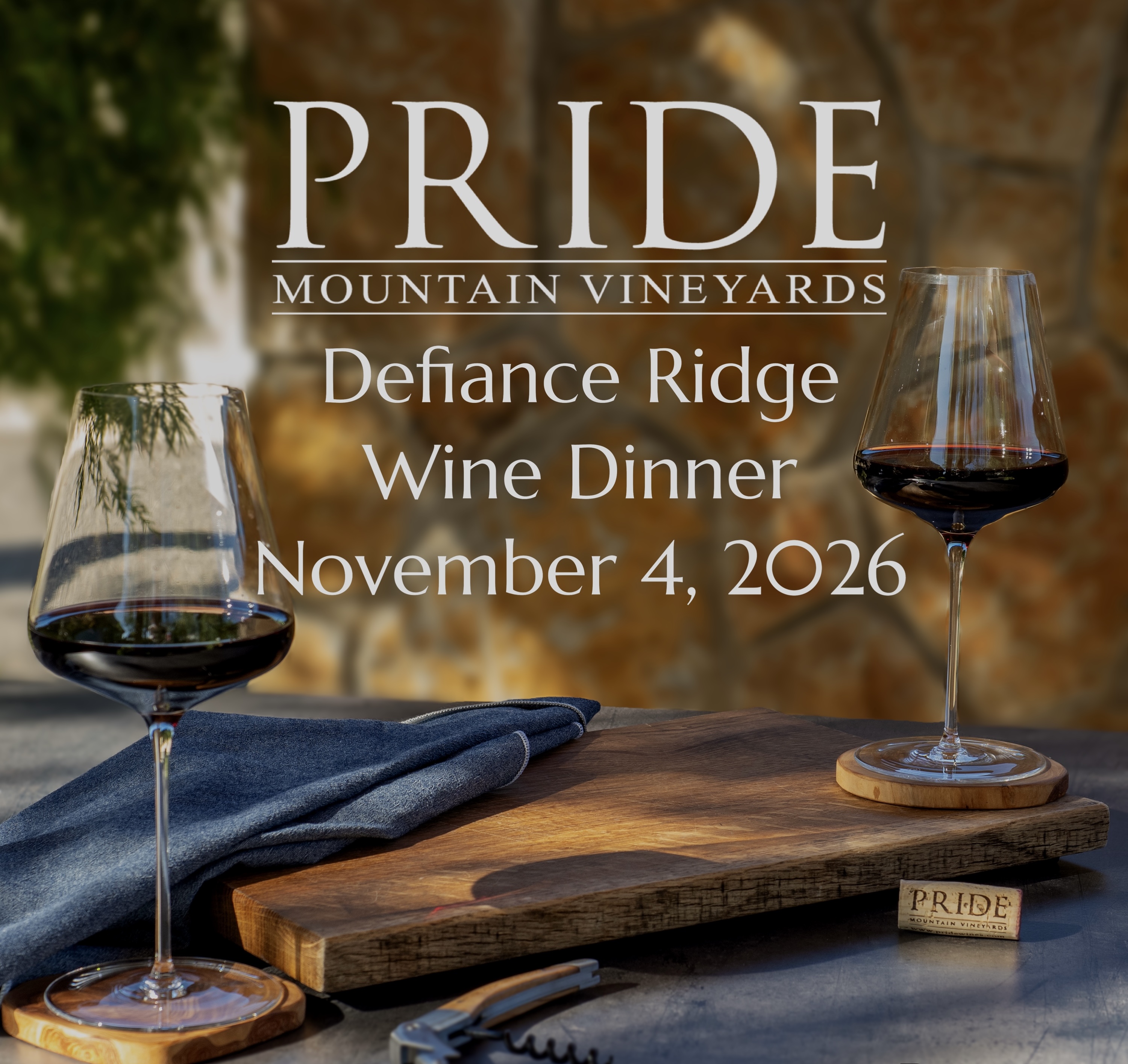 Pride Mountain Vineyards Wine Dinner at Defiance Ridge | Defiance, MO